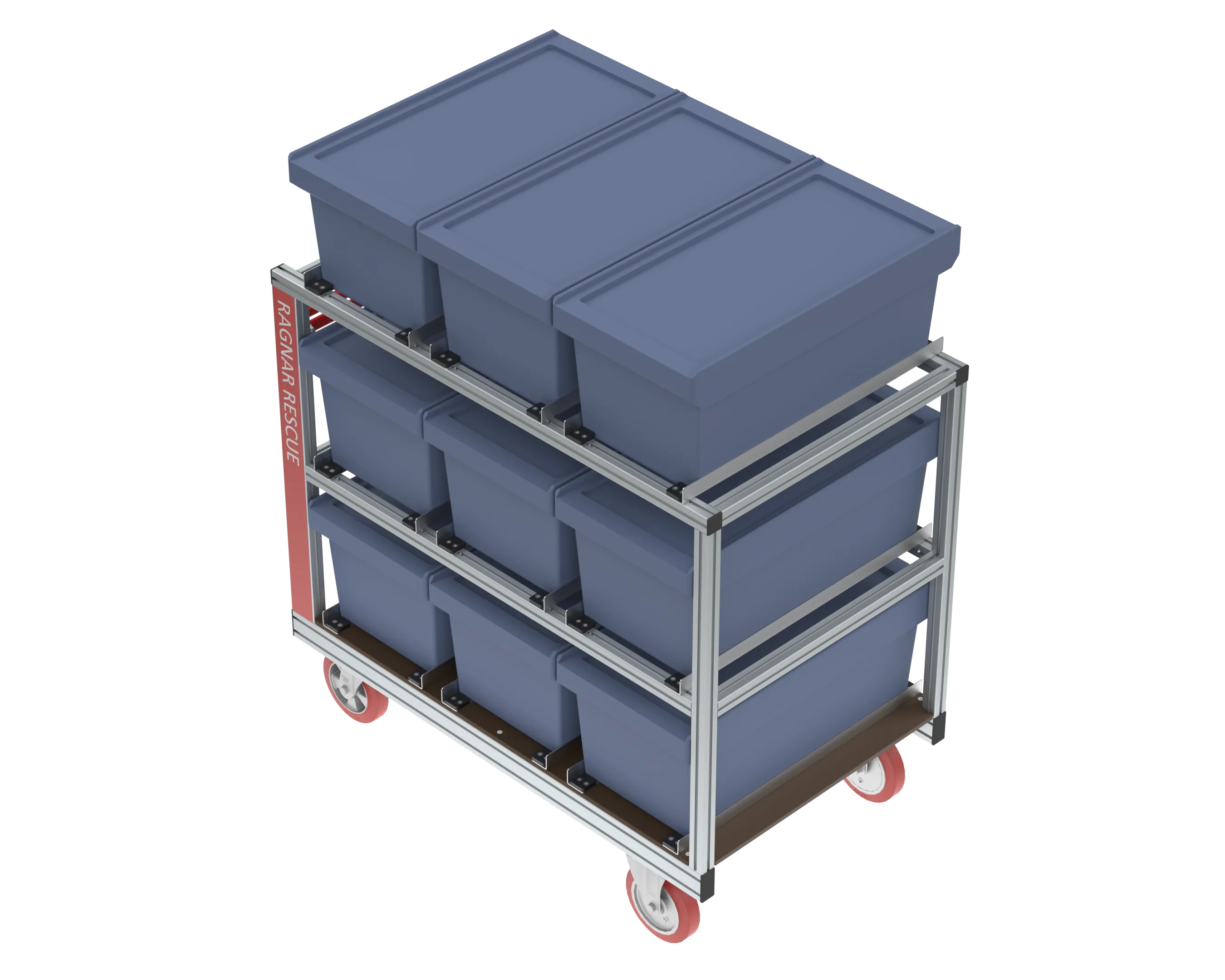Rollcontainer Logistik & Katastrophenschutz — isometrische Ansicht