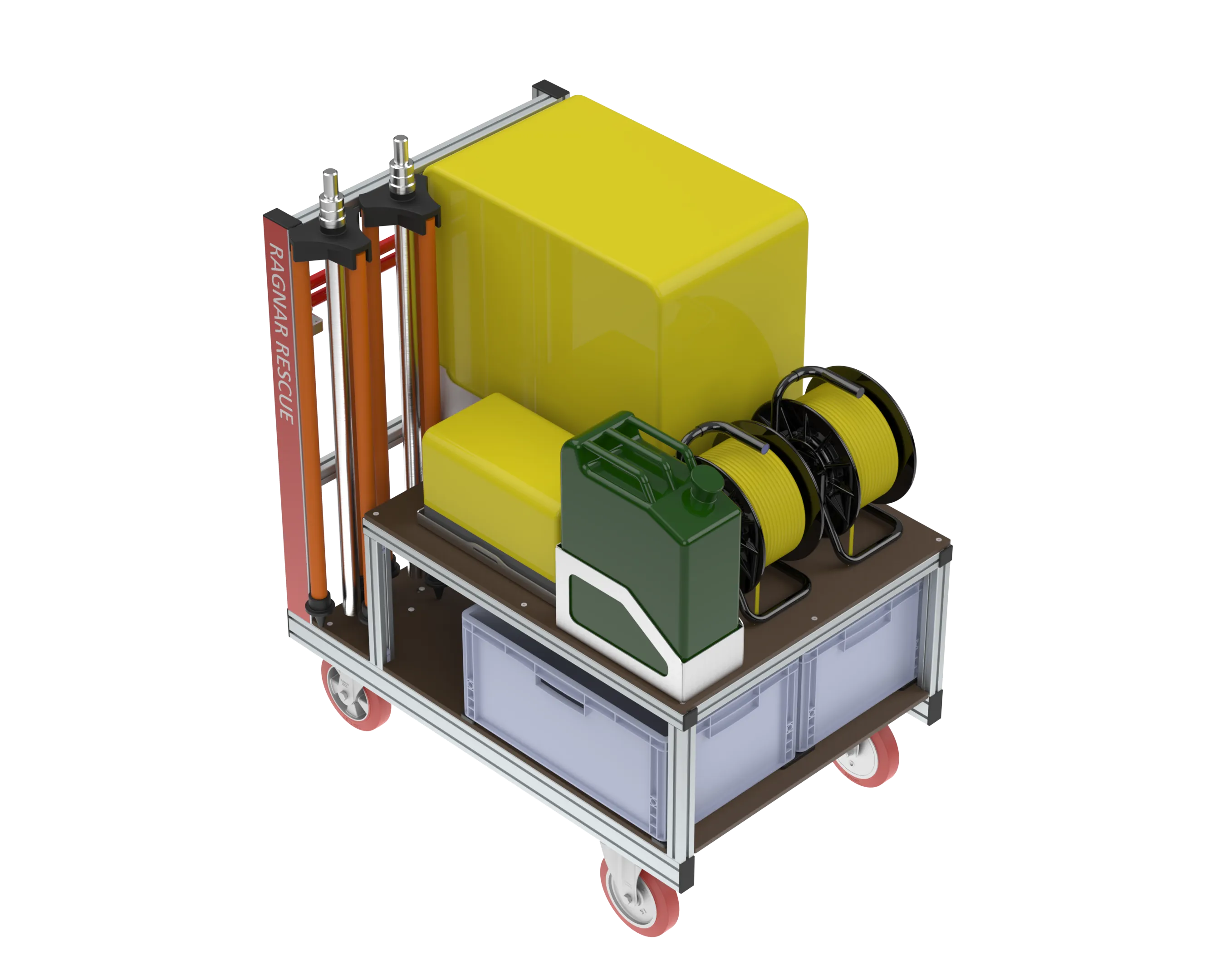 RC Strom & Licht — Rollcontainer, isometrische Ansicht