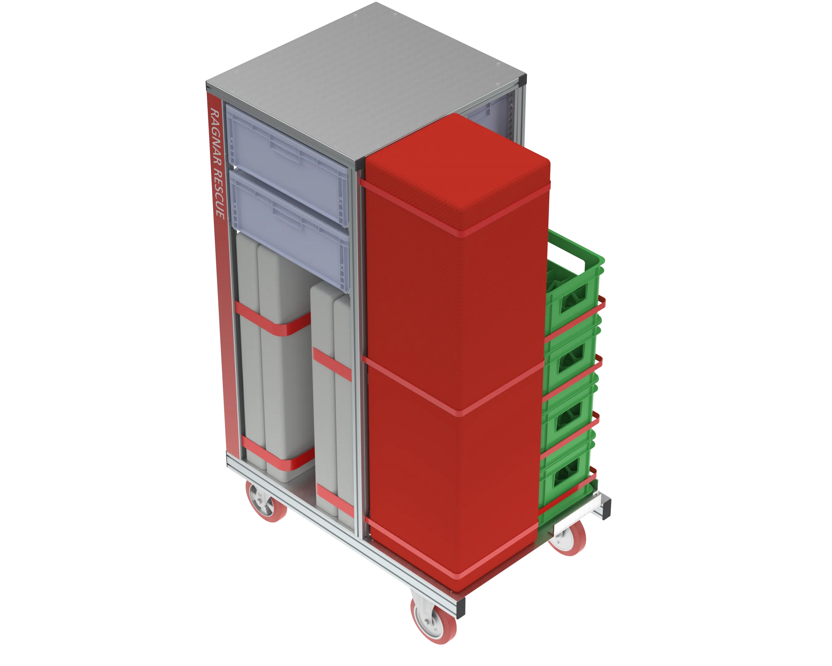 RC Unterbringung — Rollcontainer, isometrische Ansicht